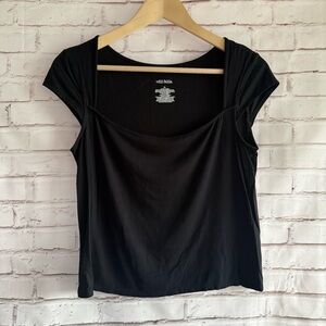 Wild Fable Black Short Sleeve Top